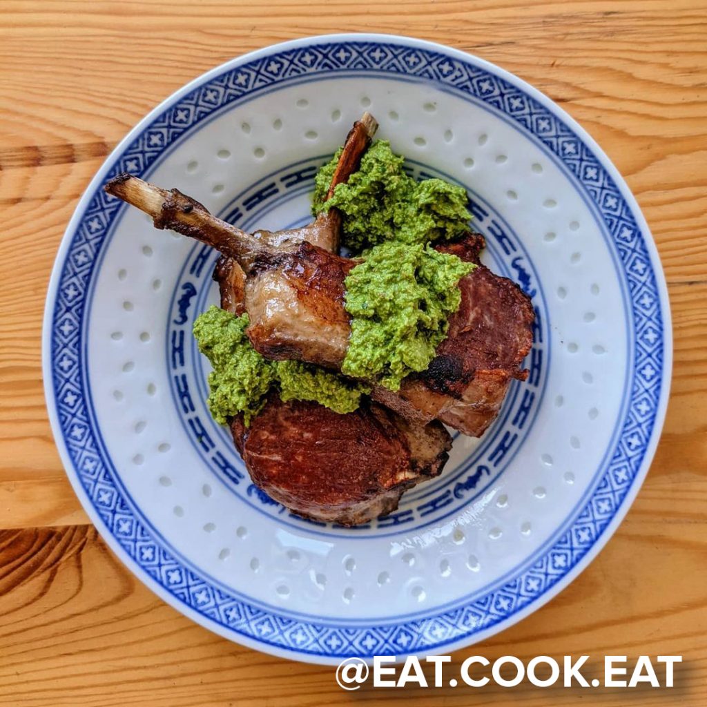 Lamb Rack with Pesto