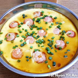 Cantonese Steamed Egg with Vannamei Prawns